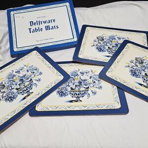 Vintage Blue and White Delftware Table Mats